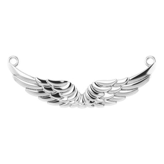 Platinum 24.9x8.9 mm Angel Wings Necklace Center 