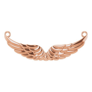 18K Rose 24.9x8.9 mm Angel Wings Necklace Center 