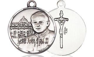 Sterling Silver Saint John Paul II Vatican Medal Religious Jewelry