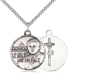 Sterling Silver Saint John Paul II Vatican Medal Religious Jewelry