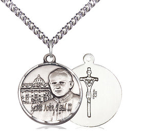 Sterling Silver Saint John Paul II Vatican Medal Religious Jewelry