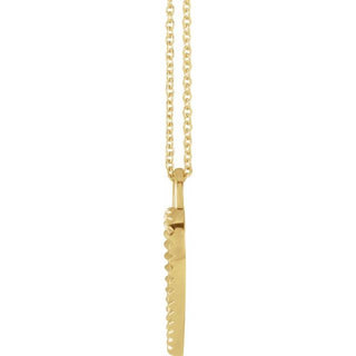 14K Yellow Miraculous Mary Heart 16-18" Necklace