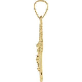 14K Yellow 18x13 mm Youth Crucifix Pendant