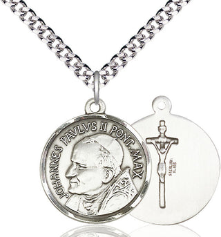 Pewter Saint John Paul II Medal Catholic Jewelry