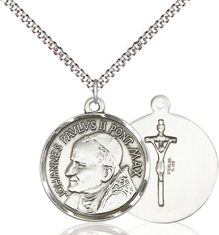 Pewter Saint John Paul II Medal Catholic Jewelry