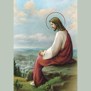100-Pack - Christ Overlooking Jerusalem Holy Card