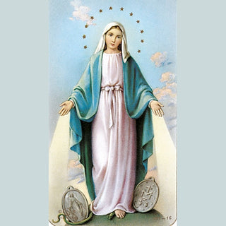 100-Pack - Our Lady Of Grace with Miraculous Medal Holy Card
