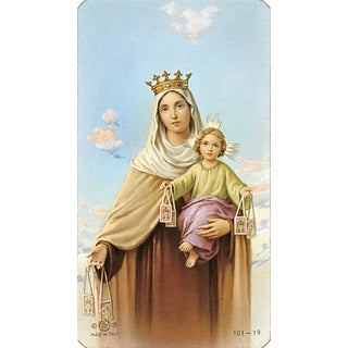 100-Pack - Our Lady Of Mt Carmel Holy Card