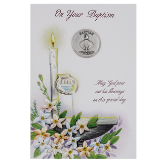 6-pack - Baptism Card with Token
