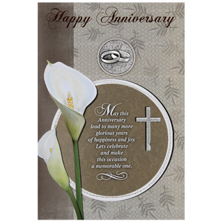 6-pack - Happy Anniversary Card with Removable Token