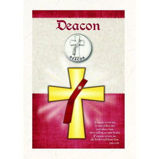 Deacon Premium Greeting Card with removable token 6-pack