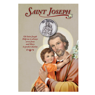 6-pack - St. Joseph Greeting Card with Medal