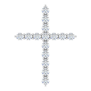 Platinum 1/2 CTW Natural Diamond Cross Pendant