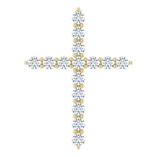 14K Yellow 1/2 CTW Lab-Grown Diamond Cross Pendant