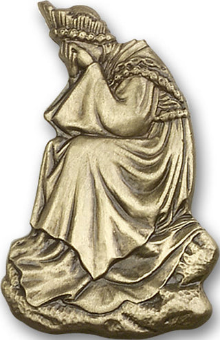 Gold Finish Our Lady of la Salette Visor Clip