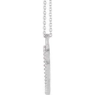 Platinum St. Christopher Heart Medal 16-18" Necklace