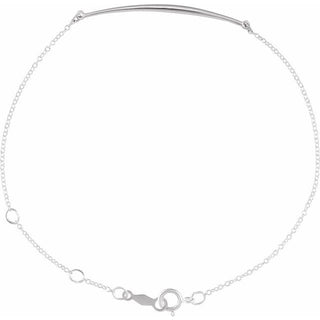 Platinum Curved Bar 6 1/2-7 1/2" Bracelet