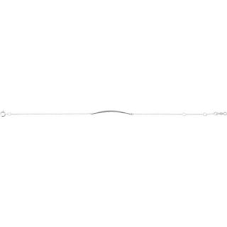 Sterling Silver Curved Bar 6 1/2-7 1/2" Bracelet