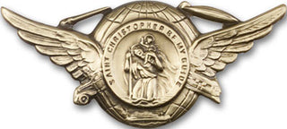 Gold Finish Saint Christopher Visor Clip