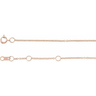 14K Rose Branch Bar 6 1/2-7 1/2" Bracelet