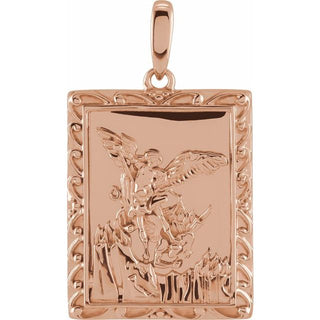 14K Rose 19.8x15.9 mm Saint Michael Medal