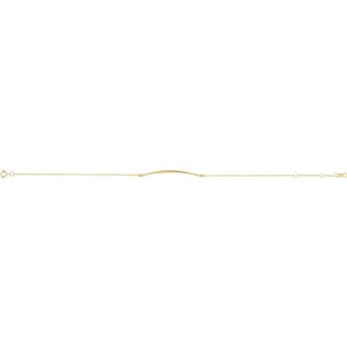 14K Yellow Curved Bar 6 1/2-7 1/2" Bracelet