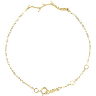 14K Yellow Branch Bar 6 1/2-7 1/2" Bracelet