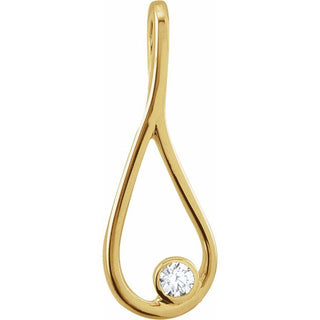 14K Yellow .06 CTW Natural Diamond The Tears of Christ Galilee