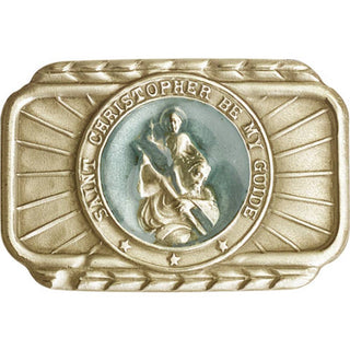 Gold Finish Saint Christopher Visor Clip