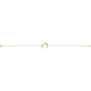 14K Yellow Adjustable Crescent 6 1/2"-7 1/2" Bracelet