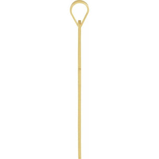14K Yellow 28x18 mm Geometric Cross Pendant