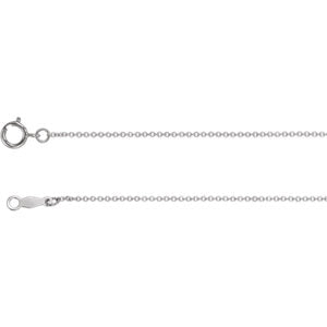 20-inch Polished - 14K White Gold