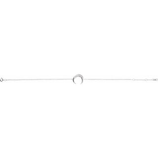 Platinum Adjustable Crescent 6 1/2"-7 1/2" Bracelet
