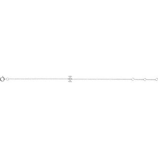 14K White .05 CTW Natural Diamond Initial I 6-7" Bracelet