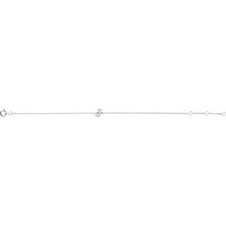 14K White .05 CTW Natural Diamond Initial J 6-7" Bracelet