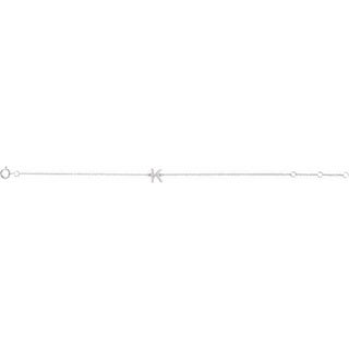 14K White .05 CTW Natural Diamond Initial K 6-7" Bracelet
