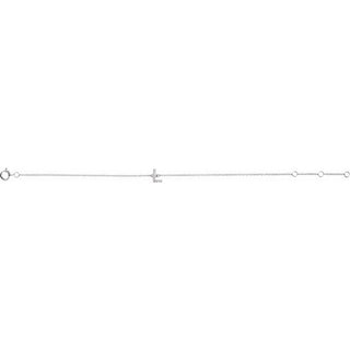 14K White .04 CTW Natural Diamond Initial L 6-7" Bracelet