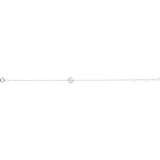 14K White .05 CTW Natural Diamond Initial S 6-7" Bracelet
