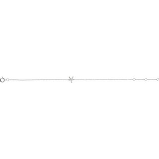 14K White .04 CTW Natural Diamond Initial Y 6-7" Bracelet