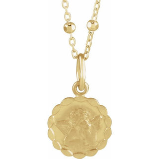 14K Yellow Cherub 18" Necklace