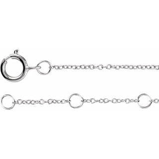 14K White .04 CTW Natural Diamond Initial X 6-7" Bracelet