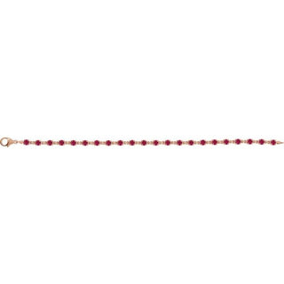 14K Rose Lab-Grown Ruby 7 1/4" Line Bracelet