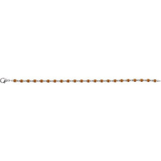 14K White Natural Citrine 7 1/4" Line Bracelet