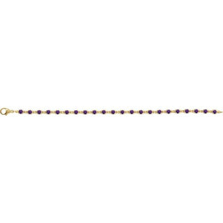14K Yellow Natural Amethyst 7 1/4" Line Bracelet