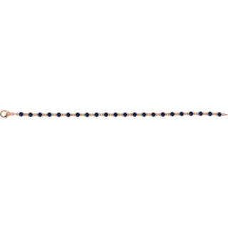14K Rose Lab-Grown Blue Sapphire 7 1/4" Line Bracelet