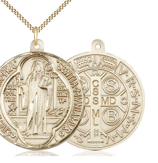 14kt Gold Filled Saint Benedict Medal Catholic Jewelry