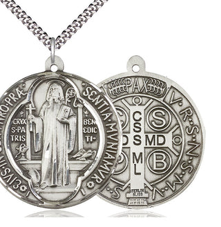 Sterling Silver Saint Benedict Medal Catholic Jewelry