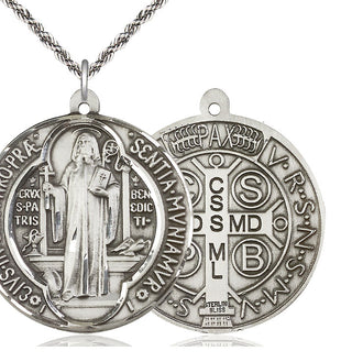 Sterling Silver Saint Benedict Medal Catholic Jewelry