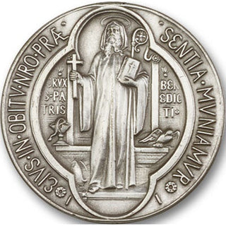 Silver Finish Saint Benedict Visor Clip