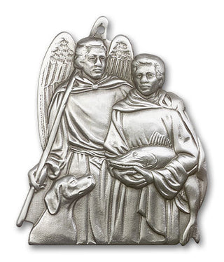 Silver Finish Saint Raphael Visor Clip